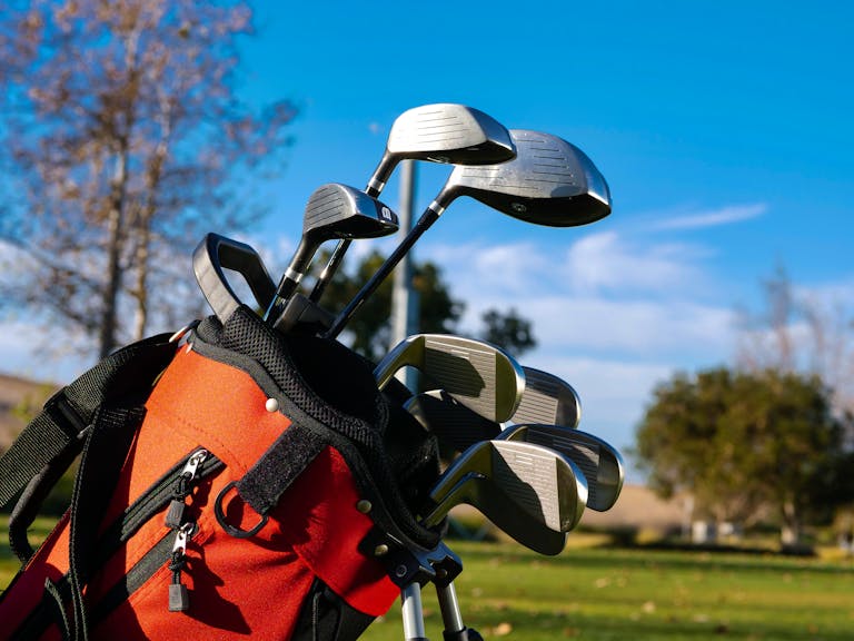 golf clubs in a bag